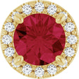 14K Yellow Gold Lab-Grown Ruby & .08 CTW Natural Diamond Slide Pendant