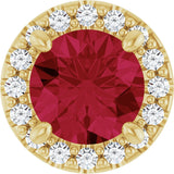 14K Yellow Lab-Grown Ruby & .08 CTW Natural Diamond Slide Pendant