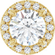 14K Yellow Gold 5/8 CTW Lab-Grown Diamond Halo-Style Pendant