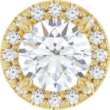 14K Yellow Gold 5/8 CTW Lab-Grown Diamond Halo-Style Pendant