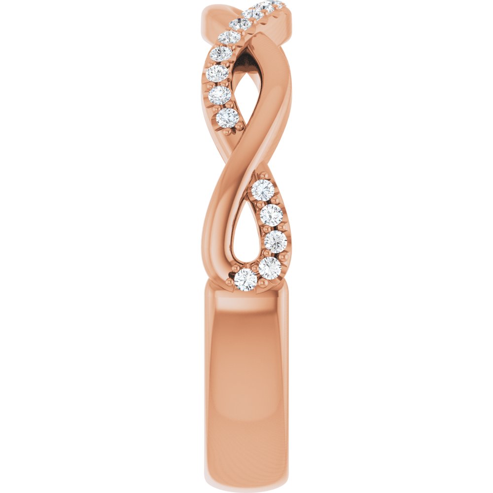 14K Rose Gold 1/8 CTW Natural Diamond Anniversary Band