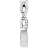 14K White Gold 1/8 CTW Natural Diamond Anniversary Band