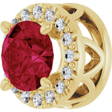 14K Yellow Lab-Grown Ruby & .08 CTW Natural Diamond Slide Pendant