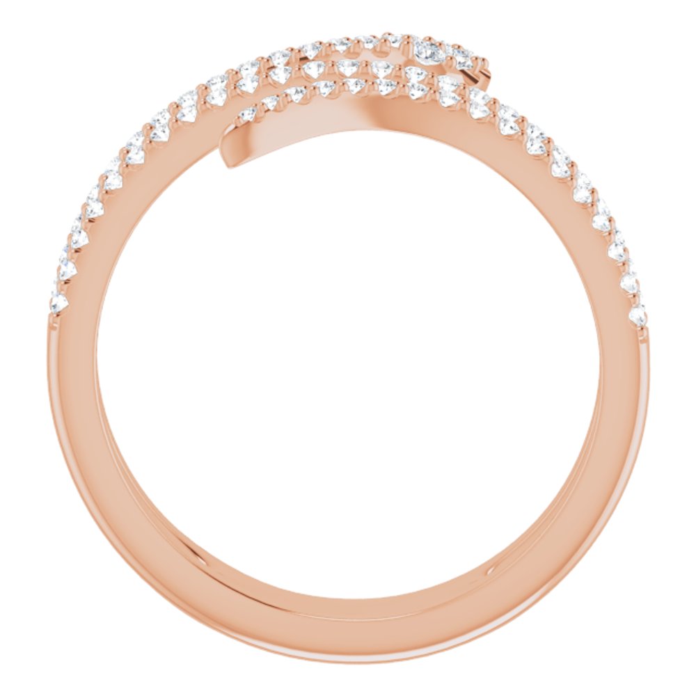 14K Rose Gold 1/3 CTW Natural Diamond Snake Ring