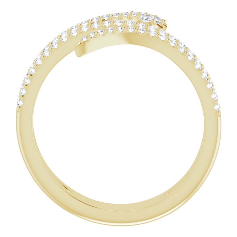 14K Yellow Gold 1/3 CTW Natural Diamond Snake Ring