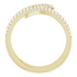 14K Yellow Gold 1/3 CTW Natural Diamond Snake Ring