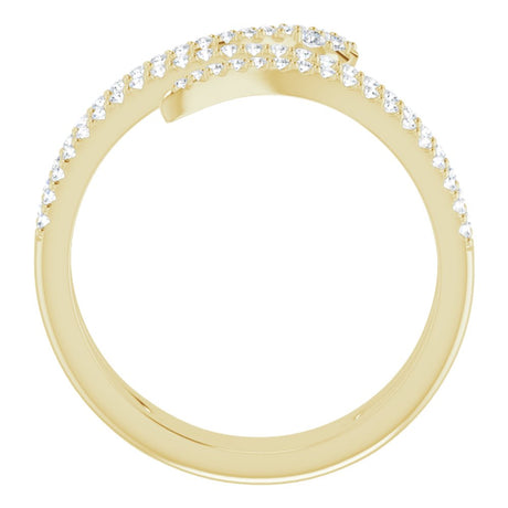 14K Yellow Gold 1/3 CTW Natural Diamond Snake Ring