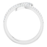 14K White 1/3 CTW Natural Diamond Snake Ring