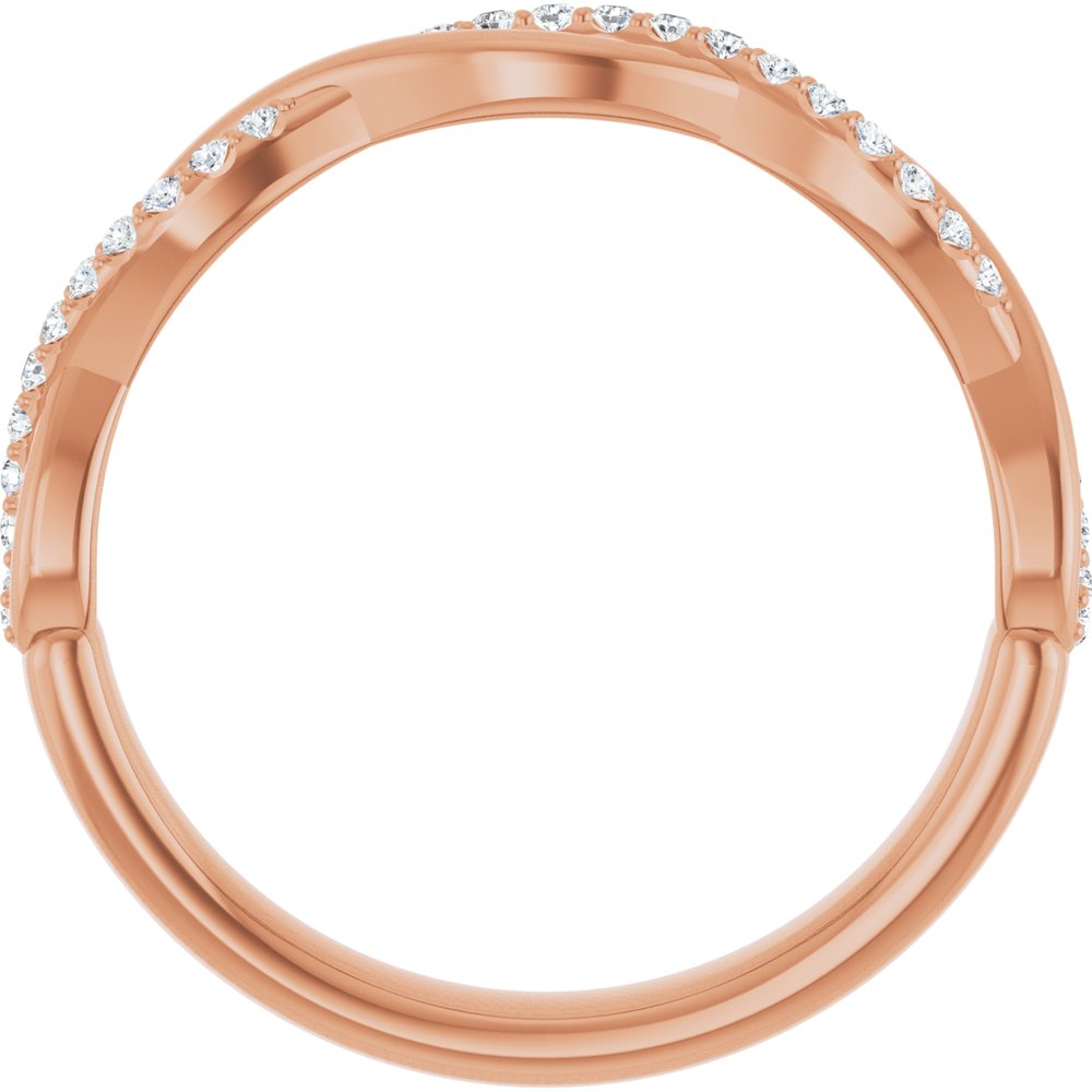 14K Rose Gold 1/8 CTW Natural Diamond Anniversary Band