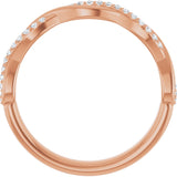 14K Rose 1/8 CTW Natural Diamond Anniversary Band