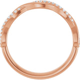 14K Rose Gold 1/8 CTW Natural Diamond Anniversary Band