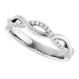 14K White 1/8 CTW Natural Diamond Anniversary Band