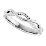 14K White Gold 1/8 CTW Natural Diamond Anniversary Band