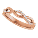14K Rose Gold 1/8 CTW Natural Diamond Anniversary Band