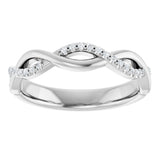 14K White 1/8 CTW Natural Diamond Anniversary Band