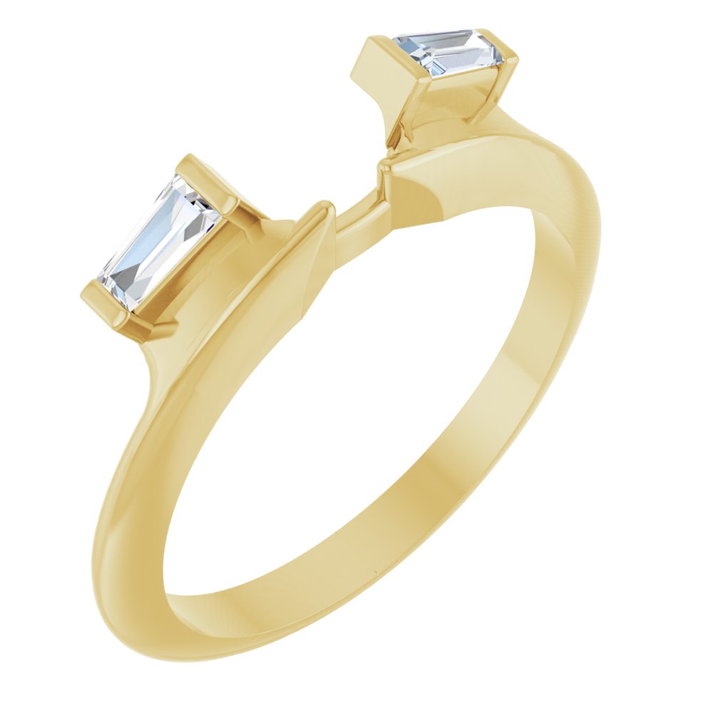 14K Yellow 1/5 CTW Natural Diamond Wrap Ring