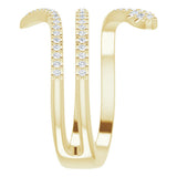 14K Yellow Gold 1/3 CTW Natural Diamond Snake Ring