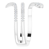 14K White 1/3 CTW Natural Diamond Snake Ring