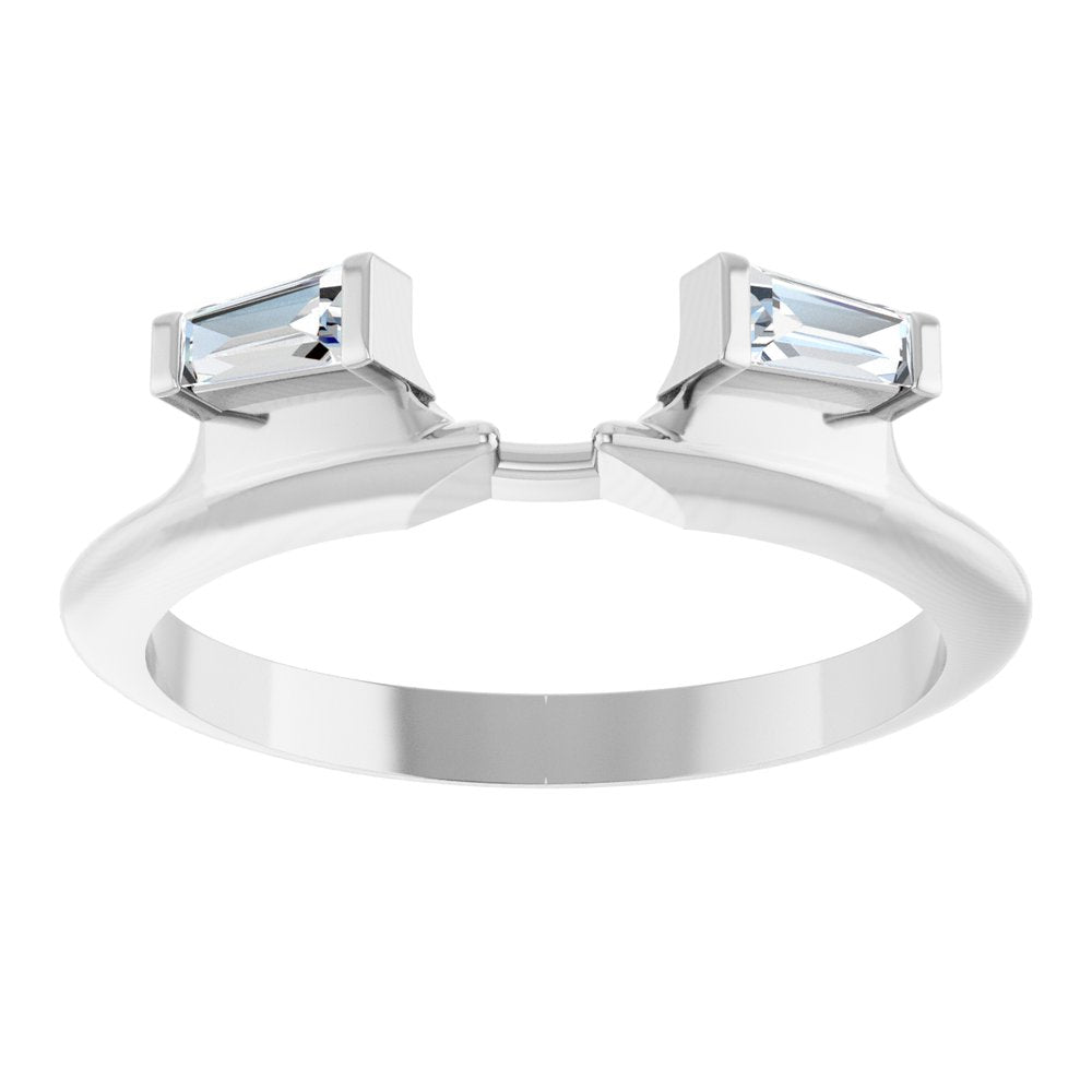 14K White Gold 1/5 CTW Lab-Grown Diamond Wrap-Style Enhancer