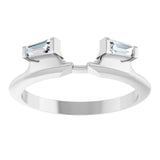 14K White Gold 1/5 CTW Lab-Grown Diamond Wrap-Style Enhancer