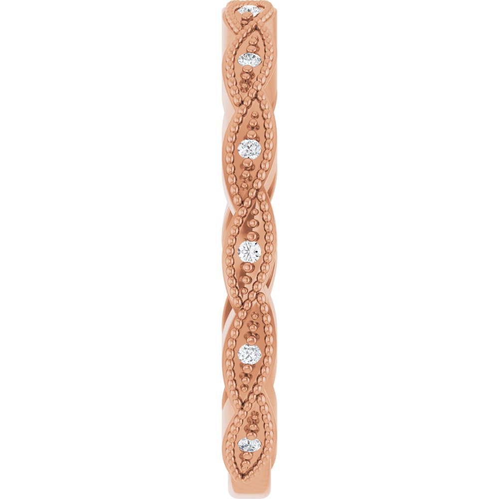 14K Rose .05 CTW Natural Diamond Anniversary Band