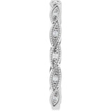 14K White .05 CTW Natural Diamond Anniversary Band