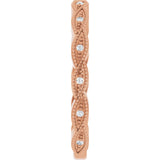 14K Rose .05 CTW Natural Diamond Anniversary Band