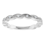 14K White .05 CTW Natural Diamond Anniversary Band