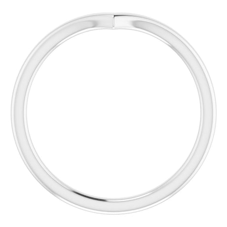 Sterling Silver V Contour Band