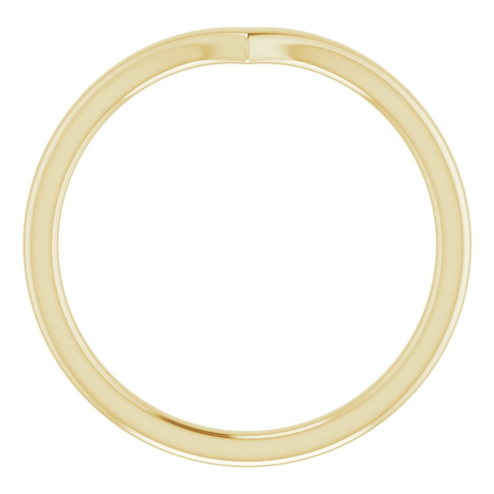 18K Yellow V Contour Band