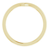 18K Yellow V Contour Band