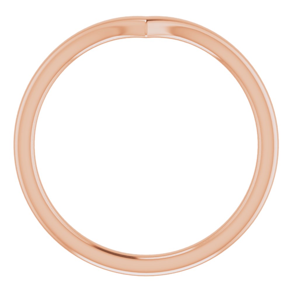 14K Rose V Contour Band