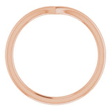 14K Rose V Contour Band