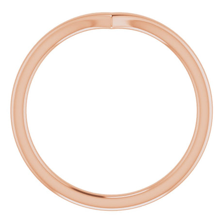 14K Rose V Contour Band