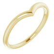 14K Yellow V Contour Band