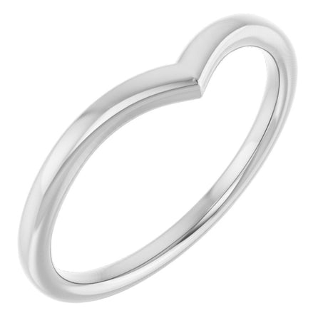 10K White V Contour Band