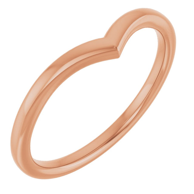 10K Rose V Contour Band