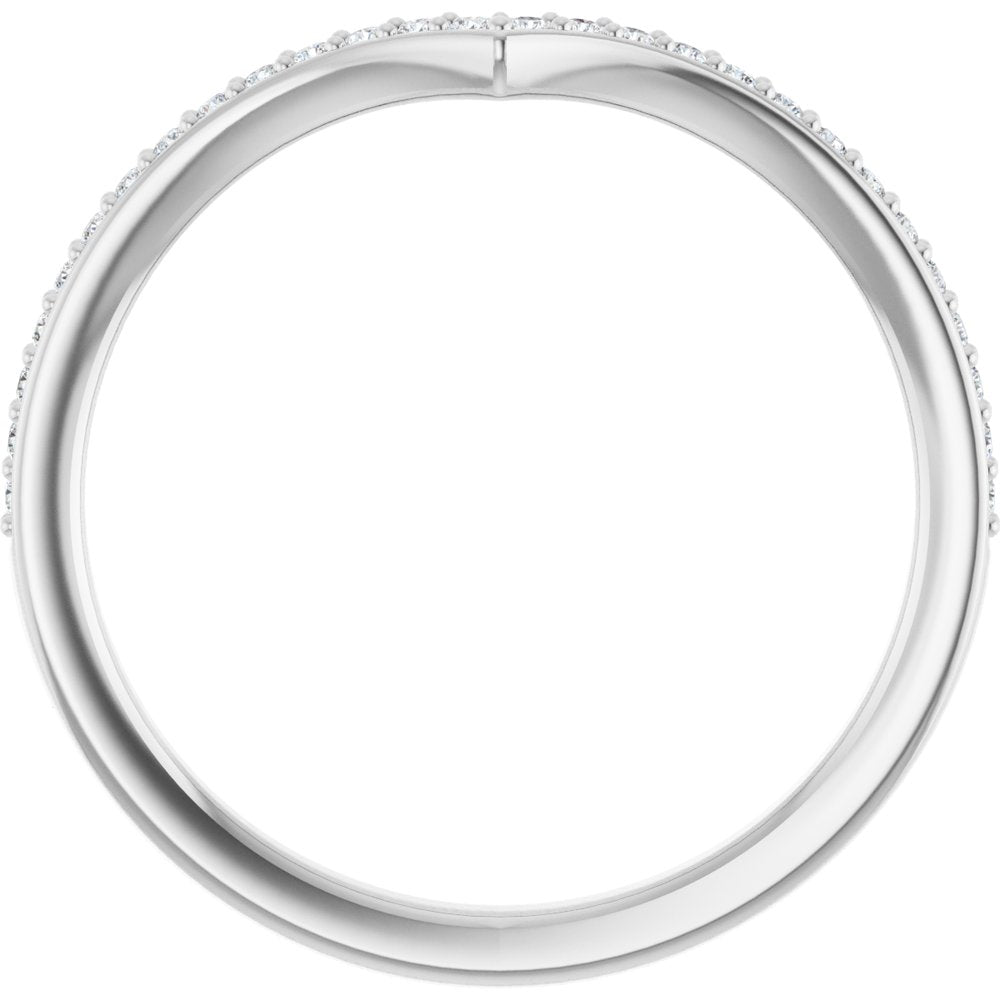 14K White Gold 1/8 CTW Natural Diamond Band