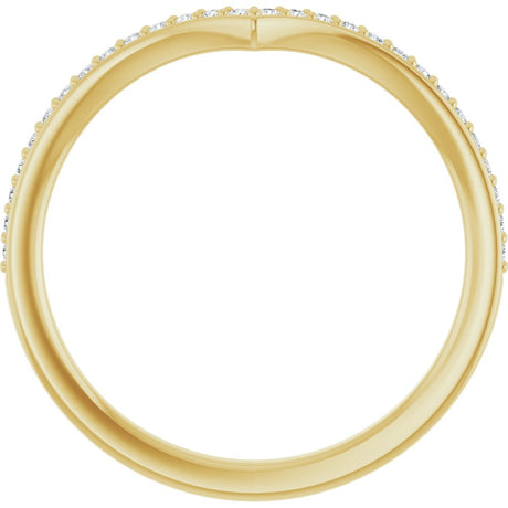 14K Yellow Gold 1/8 CTW Natural Diamond Band