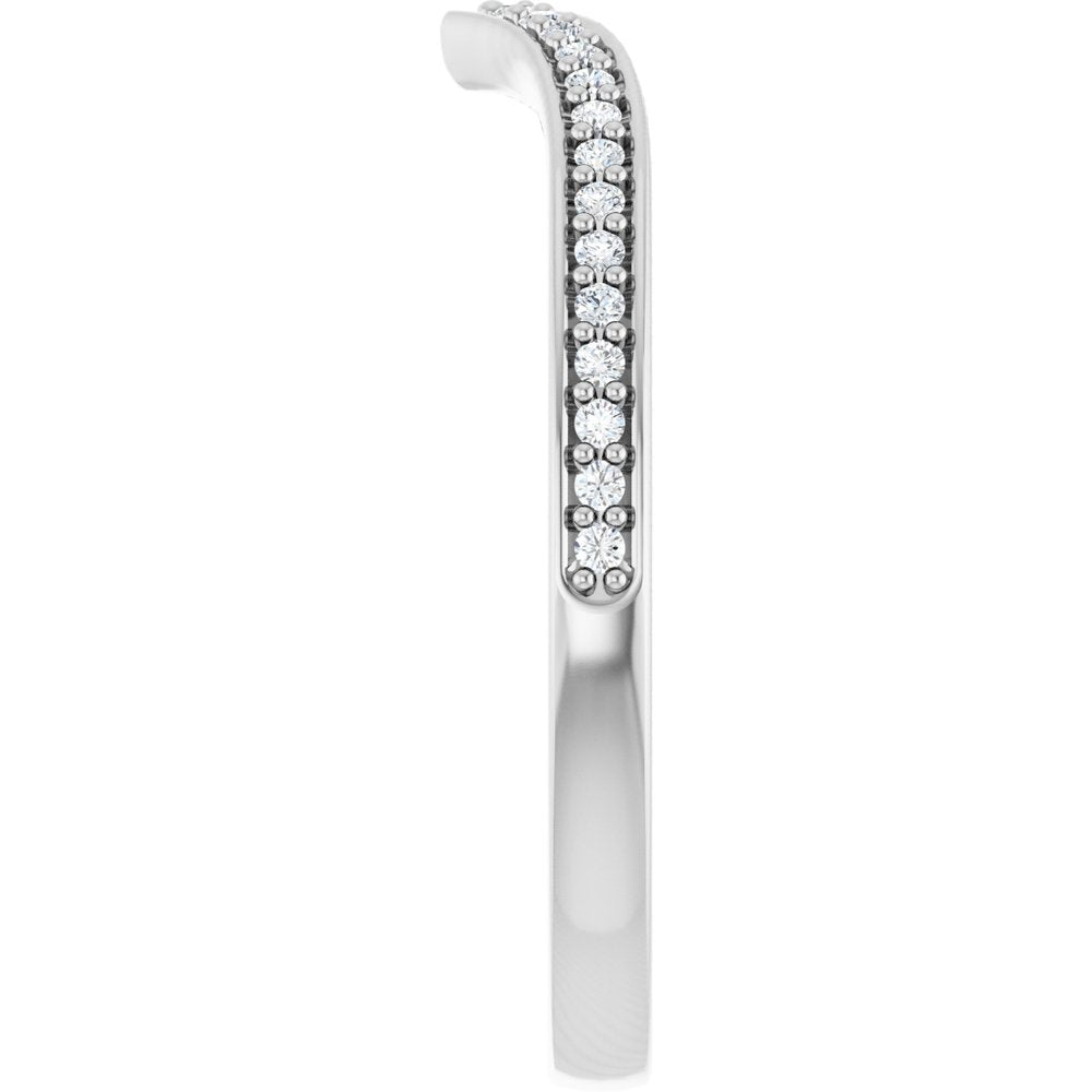 14K White Gold 1/8 CTW Lab-Grown Diamond  Band