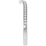 14K White Gold 1/8 CTW Natural Diamond Band