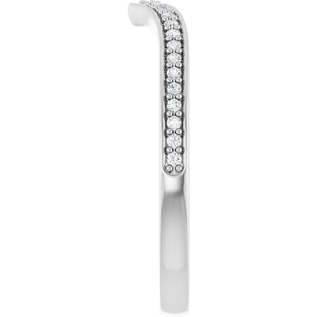 14K White Gold 1/8 CTW Natural Diamond Band