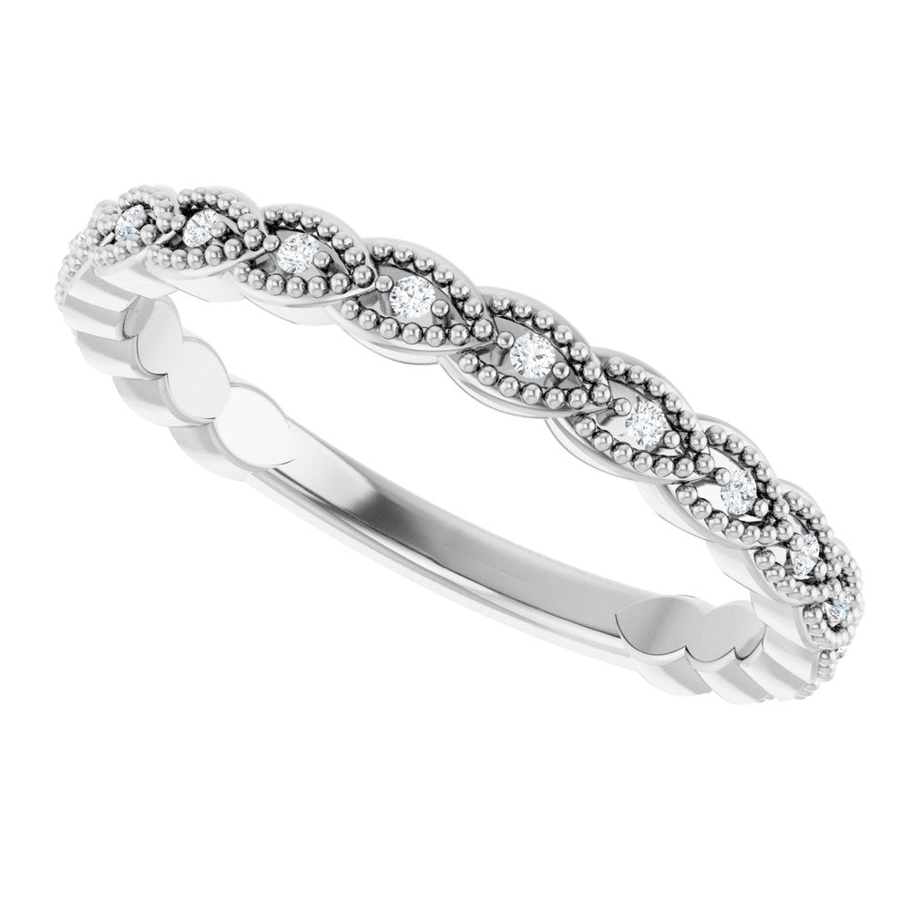 14K White Gold .07 CTW Natural Diamond Anniversary Band