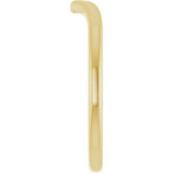 18K Yellow V Contour Band