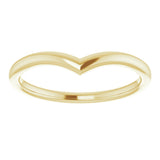 14K Yellow V Contour Band