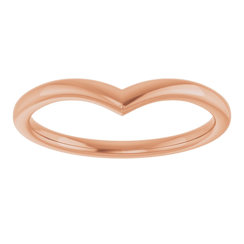 10K Rose V Contour Band