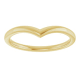 14K Yellow V Contour Band