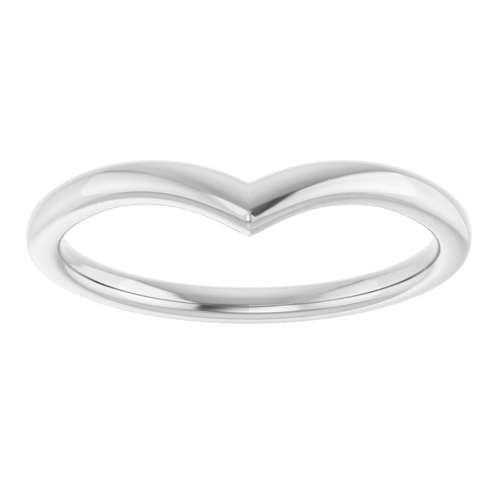Sterling Silver V Contour Band