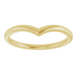 18K Yellow V Contour Band
