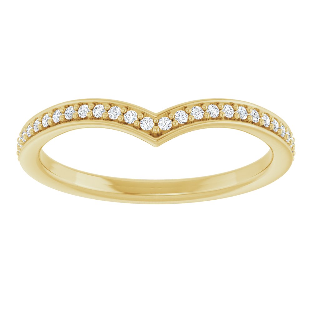 14K Yellow 1/8 CTW Natural Diamond Band